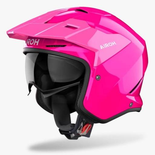 Casco Jet Airoh Kombakt Color Pink Gloss