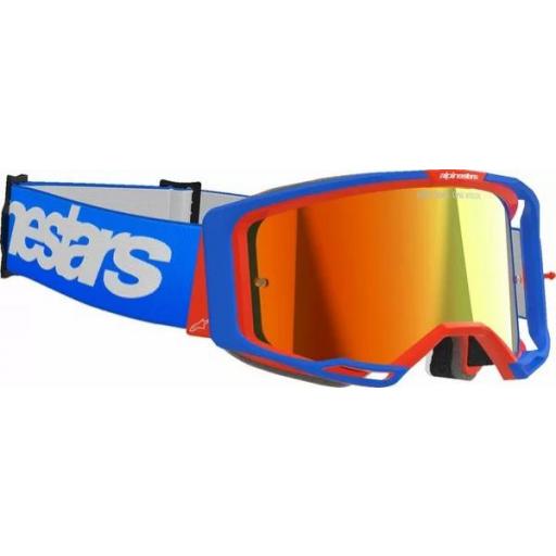 Gafas Alpinestars Vision 8 Corp color azul y naranja cristal rojo espejo [2]