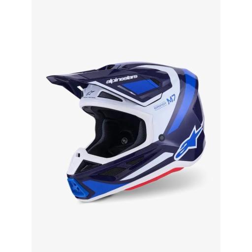 Casco Alpinestars M7 Rise Azul y blanco