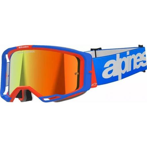 Gafas Alpinestars Vision 8 Corp color azul y naranja cristal rojo espejo [0]