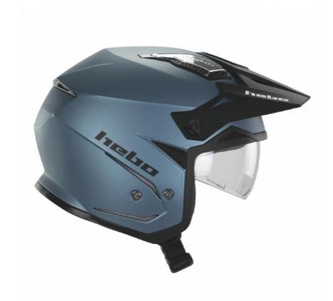 Casco Trial Hebo HTR-P01 V6 MONO DUO Azul claro