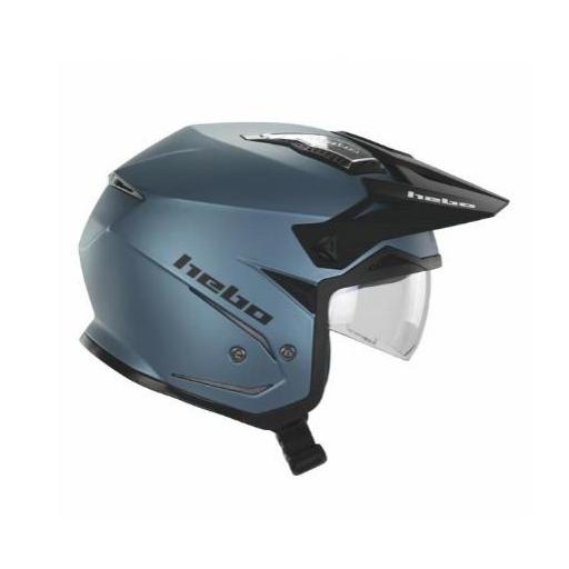 Casco Trial Hebo HTR-P01 V6 MONO DUO Azul claro