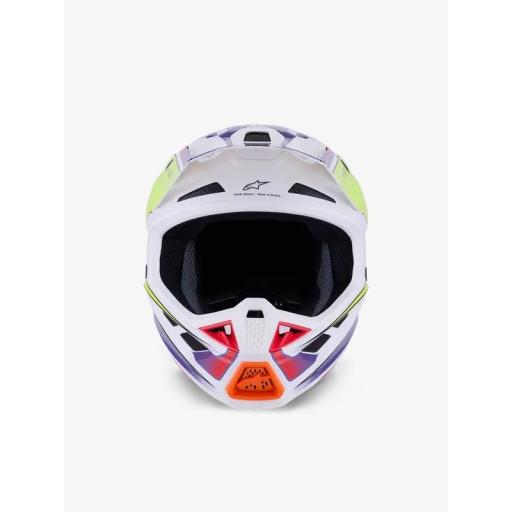 Casco Alpinestars Supertech M7 Fuse Blanco, amarillo y púrpura [1]