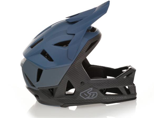 Casco 6d Alterra Enduro negro gris y azul