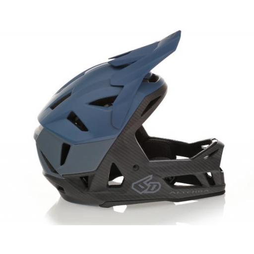 Casco 6d Alterra Enduro negro gris y azul