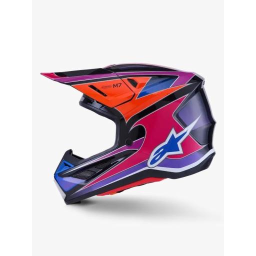 Casco Alpinestars Supertech M7 Fuse azul, púrpura y rosa [2]