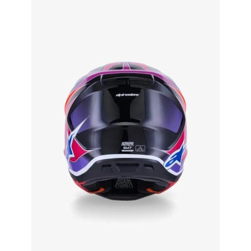 Casco Alpinestars Supertech M7 Fuse azul, púrpura y rosa [1]