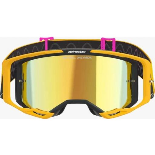 Gafas Alpinestars Vision 8 Corp color naranja, negro y gris cristal amarillo espejo [2]