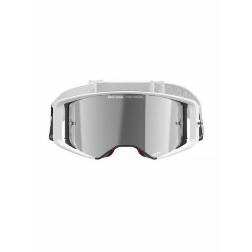 Gafas Alpinestars Supertech Corp Goggle Absolute Vision color blanco cristal plata espejo [2]