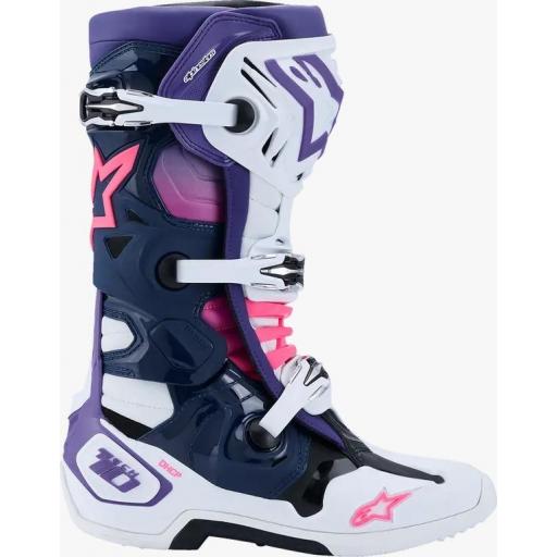 Alpinestars Tech 10 Blanco, violeta, azul y rosa [2]