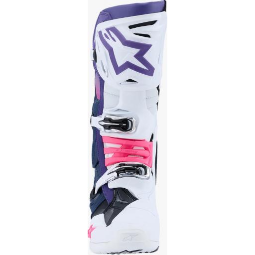 Alpinestars Tech 10 Blanco, violeta, azul y rosa [1]
