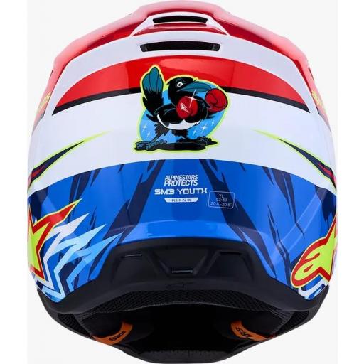 Casco Alpinestars SM3 infantil rojo blanco y azul Falcon [3]
