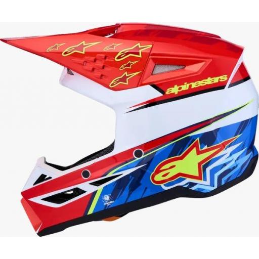 Casco Alpinestars SM3 infantil rojo blanco y azul Falcon [1]