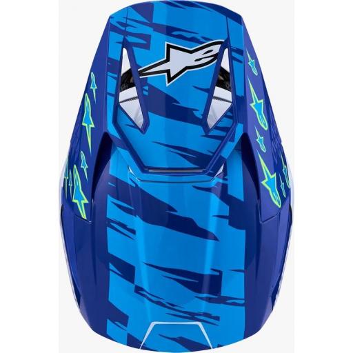 Casco Alpinestars SM3 Falcon infantil azul, negro y rosa  [3]
