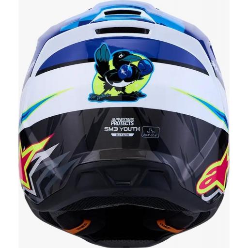 Casco Alpinestars SM3 Falcon infantil azul, negro y rosa  [2]
