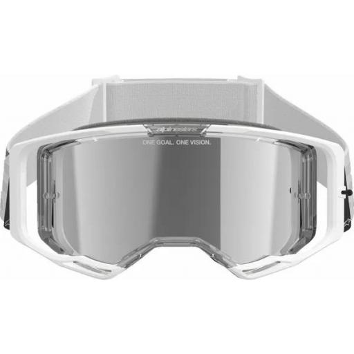 Gafas Alpinestars Vision 8 Corp color blanco cristal plata espejo [1]