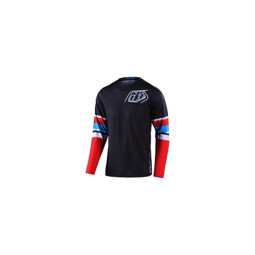 Camiseta Troy Lee GP AIR WARPED rojo y negro [0]