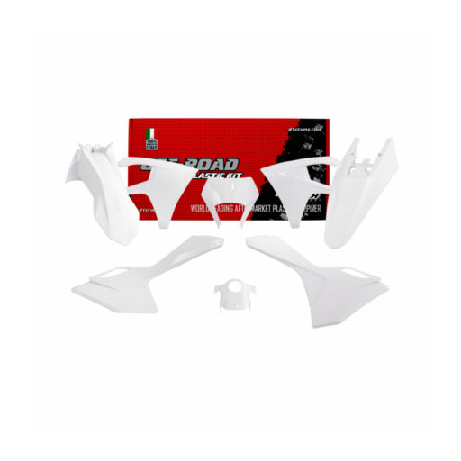kit de plastica blanco Gas Gas Enduro 2024-2025 sin protector horquilla 