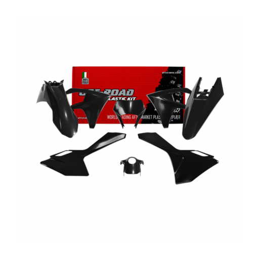 kit de plastica negro Gas Gas Enduro 2024-2025 sin protector horquilla 