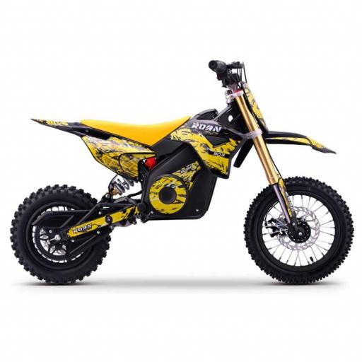 Moto de cross infantil RFN 1100W Roan 903 12"/10" color amarillo [1]