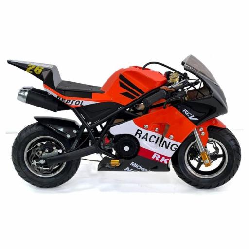 Pocket bike 49cc replica Polini color naranja [4]