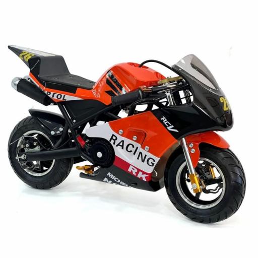 Pocket bike 49cc replica Polini color naranja