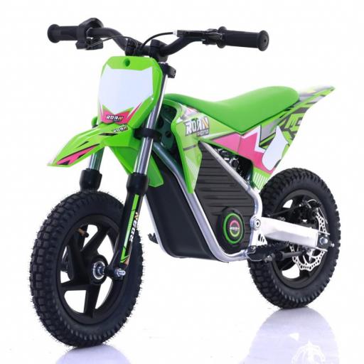 Minimoto electrica 250W Roan Warrior MX-E250 12/12" Verde [0]