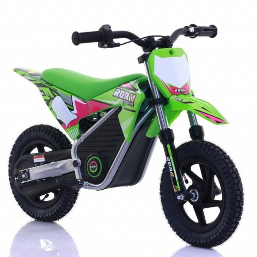 Minimoto electrica 250W Roan Warrior MX-E250 12/12" Verde [1]