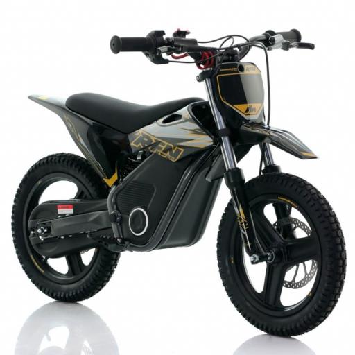 Minimoto electrica 500W Roan Warrior SX-E500 14/14" negra y dorada [4]