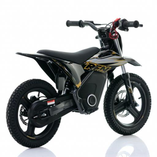 Minimoto electrica 500W Roan Warrior SX-E500 14/14" negra y dorada [1]
