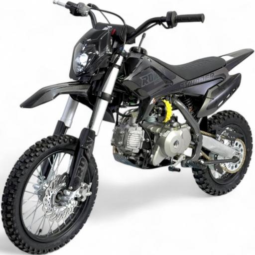 Pit bike 110cc semi-automático Apollo Thunder 14/12" negra