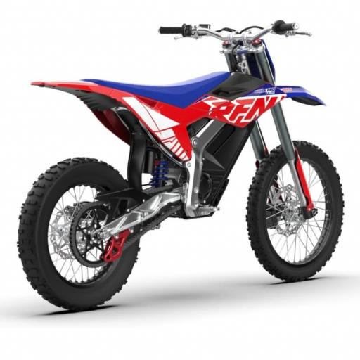 Pit bike eléctrica RFN WARRIOR SX-E15 8000W 74V 40AH 19/16" azul y roja [3]
