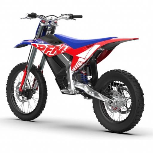 Pit bike eléctrica RFN WARRIOR SX-E15 8000W 74V 40AH 19/16" azul y roja [2]