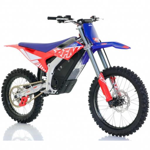 Pit bike eléctrica RFN WARRIOR SX-E15 8000W 74V 40AH 21/18" azul y roja [4]