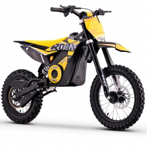 Pit bike eléctrica Roan 907 2000W 48V 13Ah Litio Brushless amarilla [5]