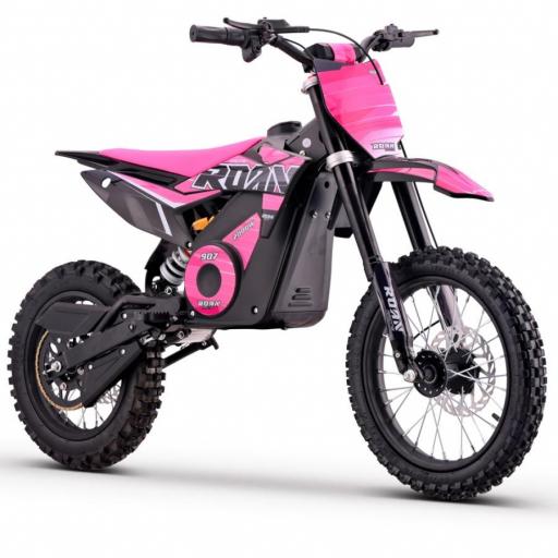 Pit bike eléctrica Roan 907 2000W 48V 13Ah Litio Brushless rosa [3]