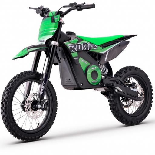 Pit bike eléctrica Roan 907 2000W 48V 13Ah Litio Brushless verde