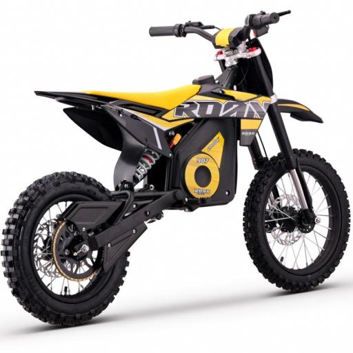 Pit bike eléctrica Roan 907 2000W 48V 13Ah Litio Brushless amarilla [4]