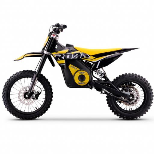 Pit bike eléctrica Roan 907 2000W 48V 13Ah Litio Brushless amarilla [2]