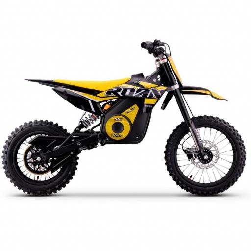 Pit bike eléctrica Roan 907 2000W 48V 13Ah Litio Brushless amarilla [1]