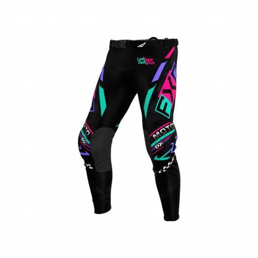 Pantalón FXR PODIUM GLADIATOR MX PANT 25 negro / coral / Menta