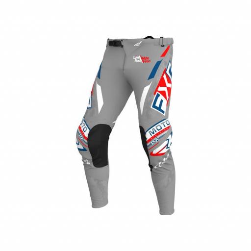 Pantalón FXR PODIUM GLADIATOR MX PANT 25 Gris / blanco /  rojo