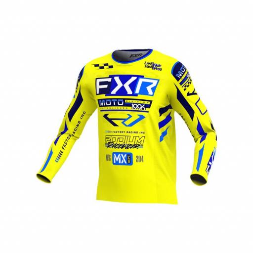 Camiseta FXR PODIUM GLADIATOR MX JERSEY 25 Amarillo y azul