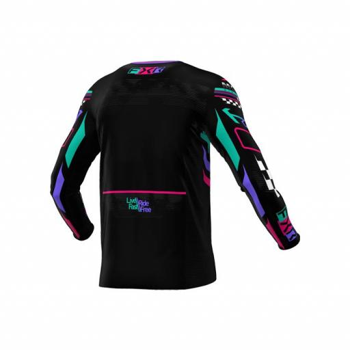 Camiseta FXR PODIUM GLADIATOR MX JERSEY 25 negro / coral / menta [1]