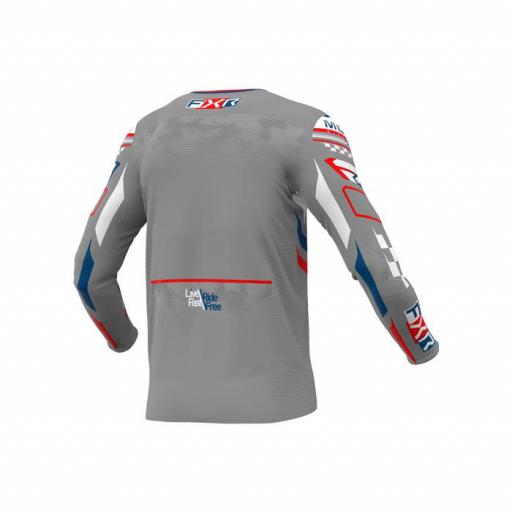 Camiseta FXR PODIUM GLADIATOR MX JERSEY 25 Gris / blanco /  rojo [1]