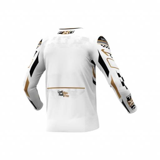 Camiseta FXR PODIUM GLADIATOR MX JERSEY 25 Blanco y oro [1]