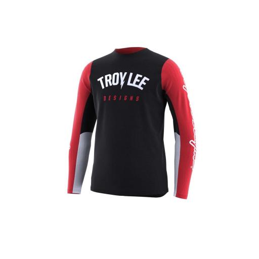 Camiseta Infantil Troy Lee GP PRO BOLTZ  color negro y rojo