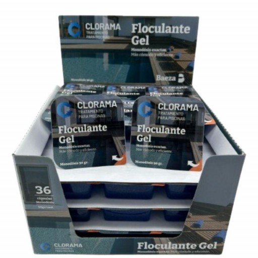 Floculante gel piscina Clorama - Caja de 36 monodosis [0]