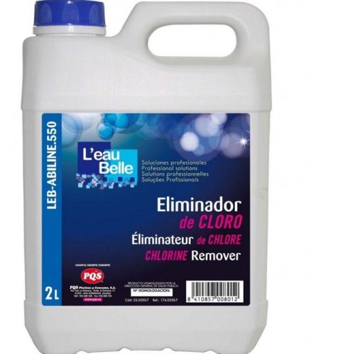 Eliminador De Cloro Leb Abiline 550. Botella 2 Lt.