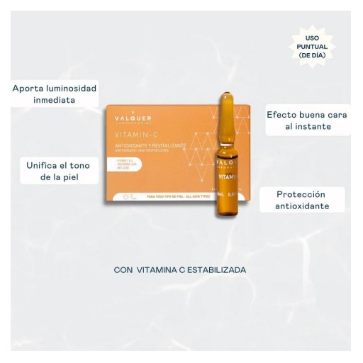 Ampollas de Vitamina C de Valquer 5x2ml [1]